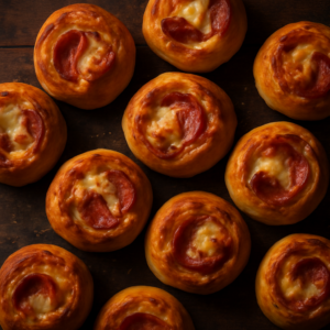 Mit Salami & Käse (Pizza Brötchen)